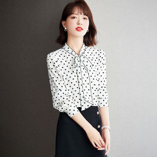 哥弟女装长袖雪纺衫