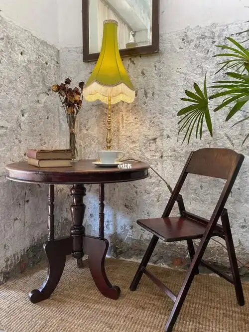 老家具复古怀旧海派圆桌咖啡桌