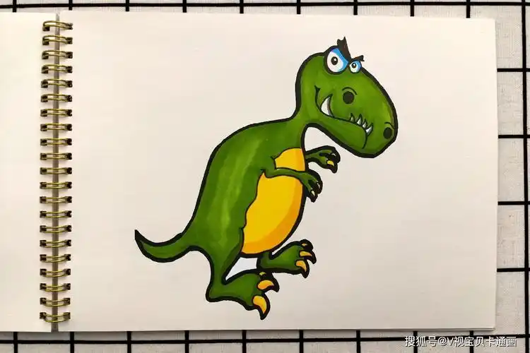 的恐龙简笔画简单几步就能学会哦抖音龙简笔画萌龙大乱斗水晶龙简笔画