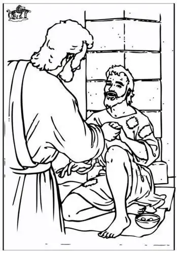 圣经故事涂色简笔画