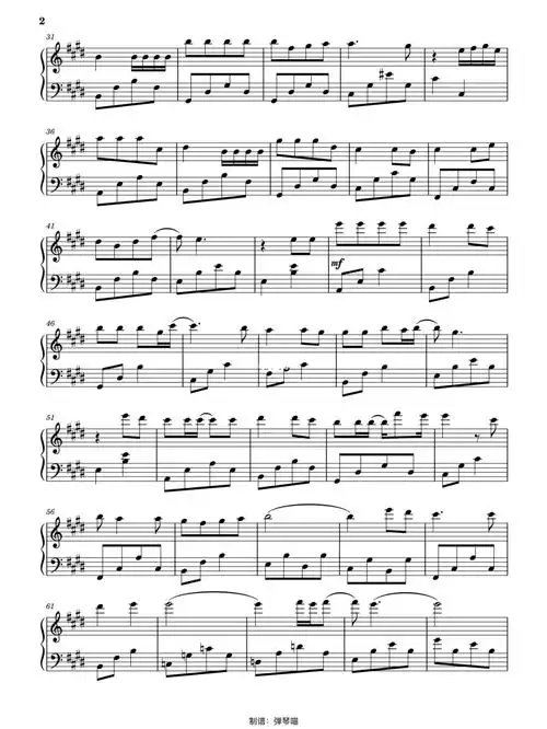 无心之诗 - 钢琴谱 《月光变奏曲》插曲_钢琴谱_partita怎么样_丁禹兮