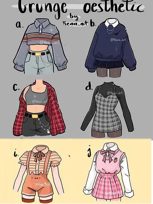 风格多样的女生服装画法