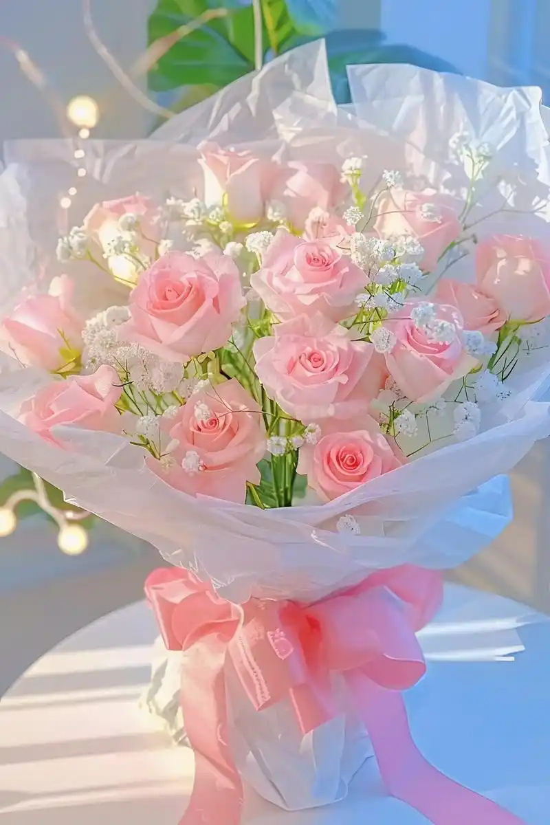 有一种花叫满天星 "它的花语是,我甘愿做配角,瞒着所有人爱你