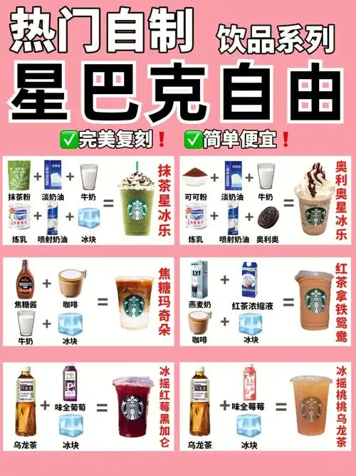 6款星巴克饮品自制低至5r75简单又好喝73