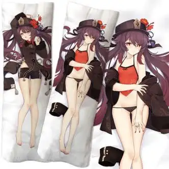 二次元动漫原神胡桃等身抱枕睡觉多功能靠枕定制照片床头软包靠垫组合