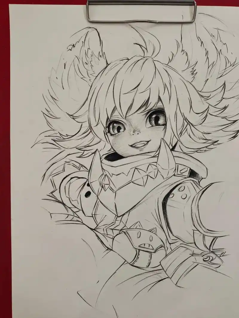 李元芳·妄想特派手绘过程#手绘 #李元芳妄想特派 #王者荣耀 - 抖音