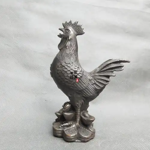 铁公鸡摆件铸铁仿古元宝公鸡一毛不拔铁器家居工艺品 高22厘米