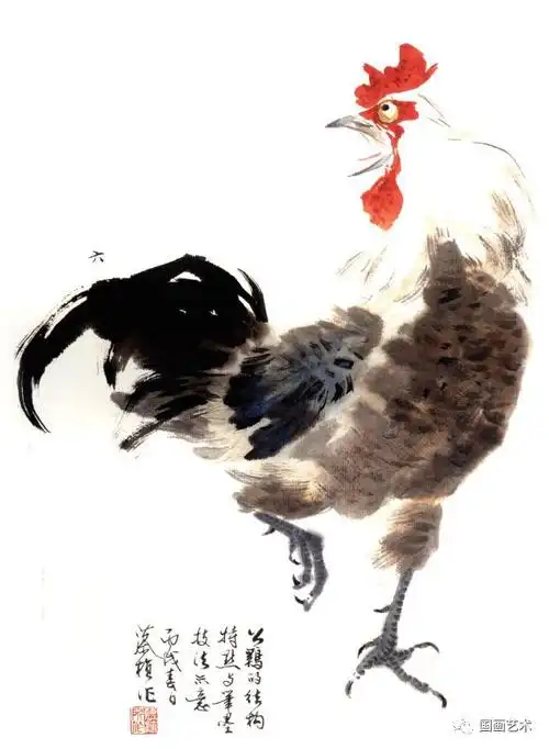 图文教程写意鸡画法示意