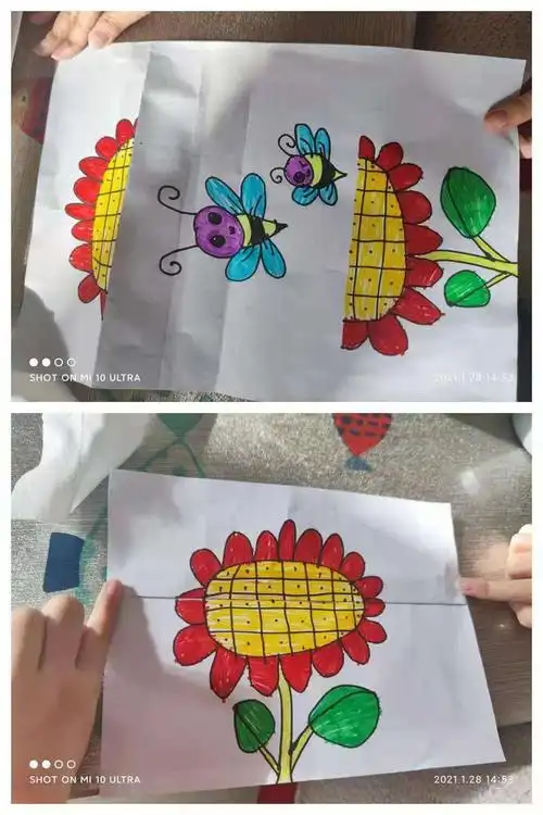 蠡县第二实验小学二年级数学组 创意折叠拉伸画