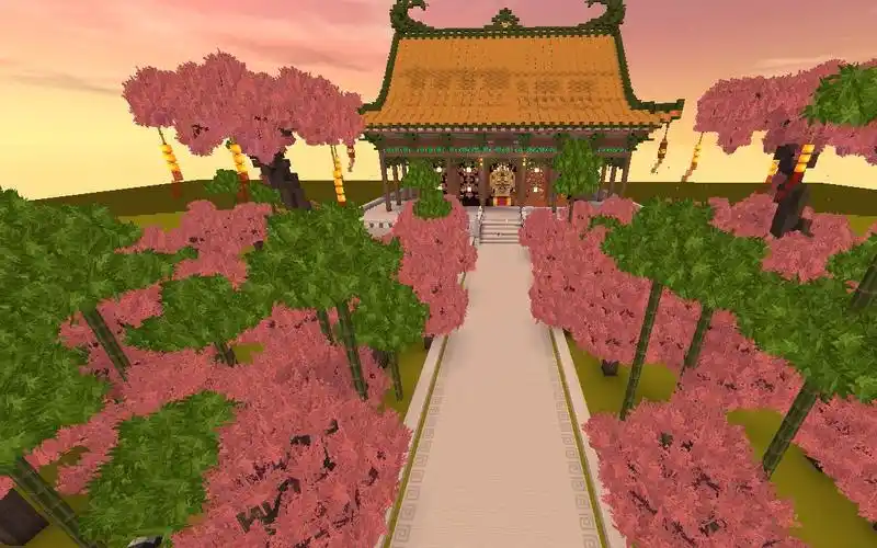 迷你世界:大熊猫守护的金色宫殿,制作细腻内部精装修