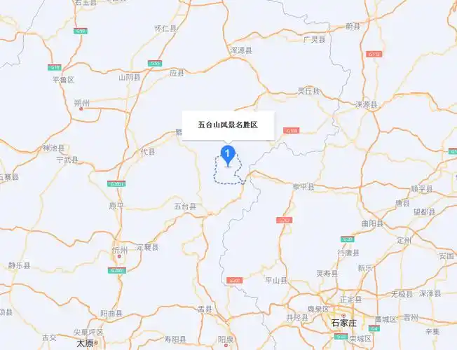 五台山地理位置图