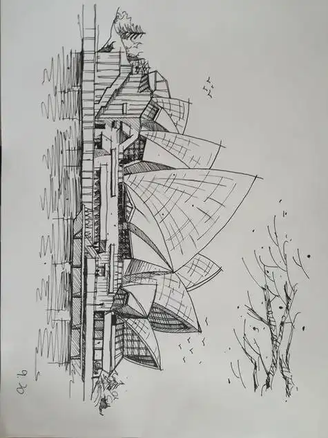 风景速写简单初学者风景画速写简单初学者