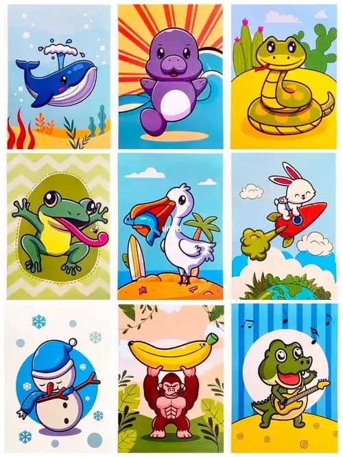 (附大图)马克笔儿童画 动物简笔画