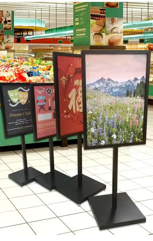 苹果立牌kt板展架立式落地海报架户外双面立牌水牌广告牌展示牌