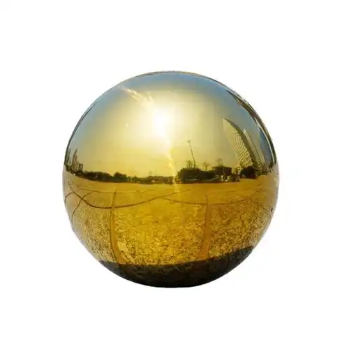 不锈钢空心圆球201装饰球钛金球镀钛球亮光金属球不锈钢金色圆球