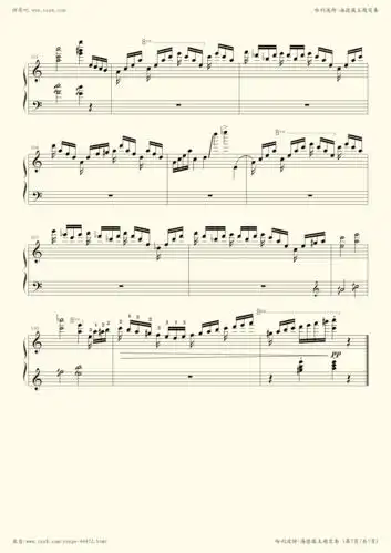 钢琴谱 - 哈利波特主题曲-海德薇主题变奏-金龙鱼