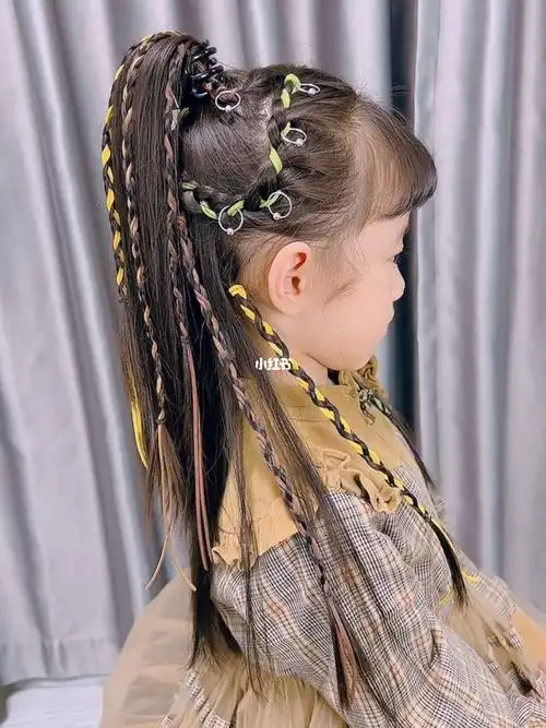 甜酷彩绳时尚膏马尾