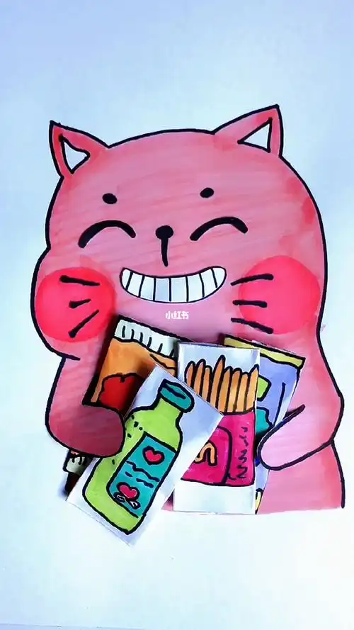 自制零食盲袋可爱猫猫搞笑盲盒手工盲袋