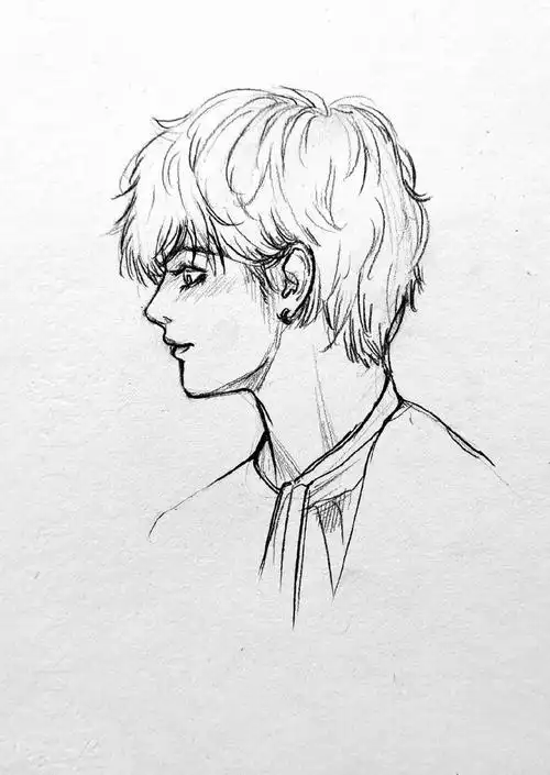 diagram本期要分享给大家的是,一个动漫侧脸男孩绘画步骤,动漫人物是