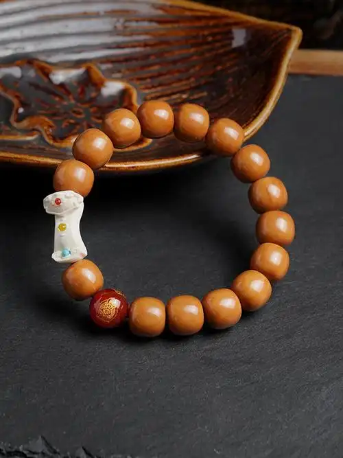 猴头手串老型光珠盘玩核桃男女配饰猛犸象牙雕刻十二生肖文玩