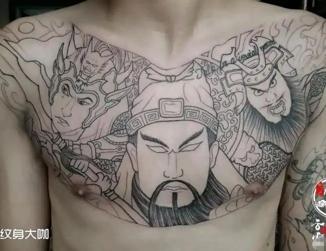 关公赵子龙_纹身图案手稿图片_老谢的纹身作品集