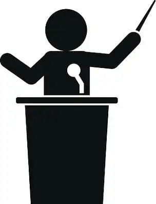 在白色背景网络设计的传染媒介象的简单的例证隔绝的演讲者演讲图标