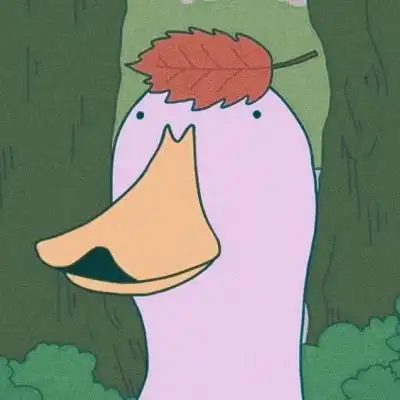 卡通鸭子简笔画头像图片可爱又有点卡哇伊