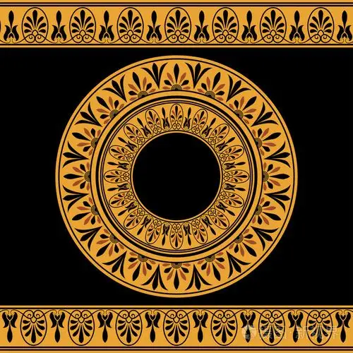 希腊民族圆形图案