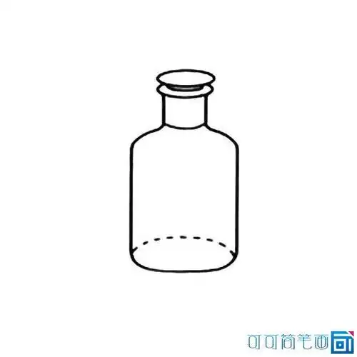 瓶子装水简笔画