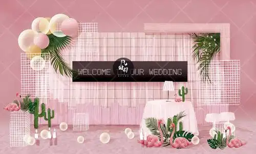 婚礼手绘 — 电脑 「ins风婚礼区」|空间|舞台美术|凡时羽设计工作室