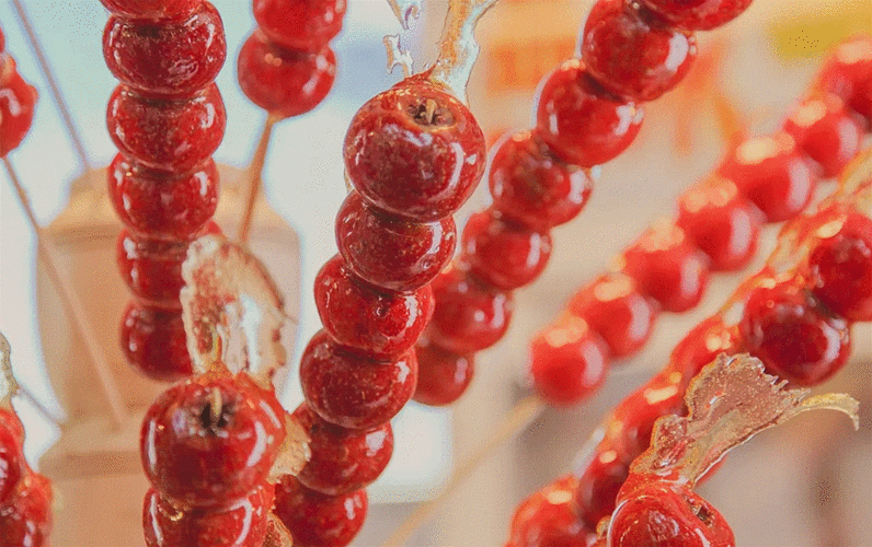 每一个软糯的汤圆都将生活的希冀包裹在里面每一颗甜蜜的冰糖葫芦都将