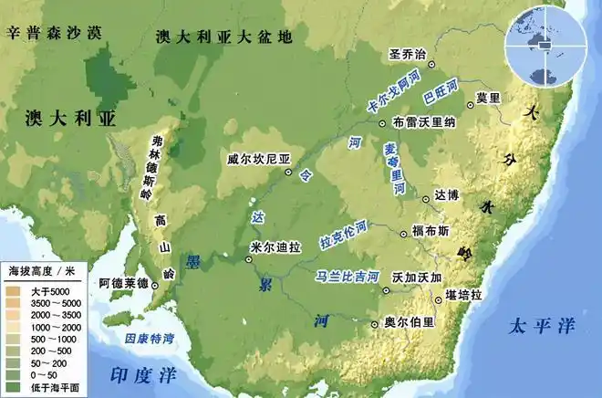 澳大利亚河流少季节性强最大河流水量不及塔里木河