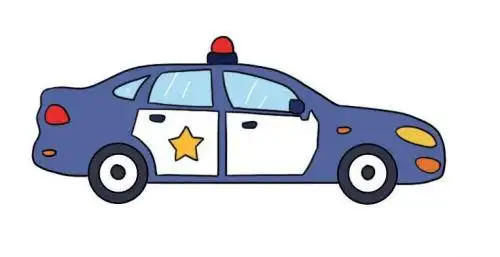 警车简笔画儿童画怎么画 彩色公安警车简笔画教学画法