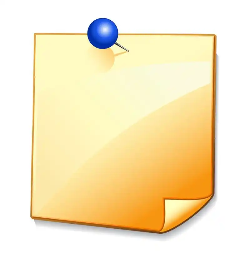 空白便笺纸,矢量图的空白便条纸