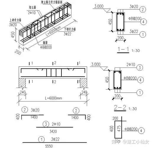 工程监理看图纸混乱175页混凝土钢筋梁识图教程三维彩色演示