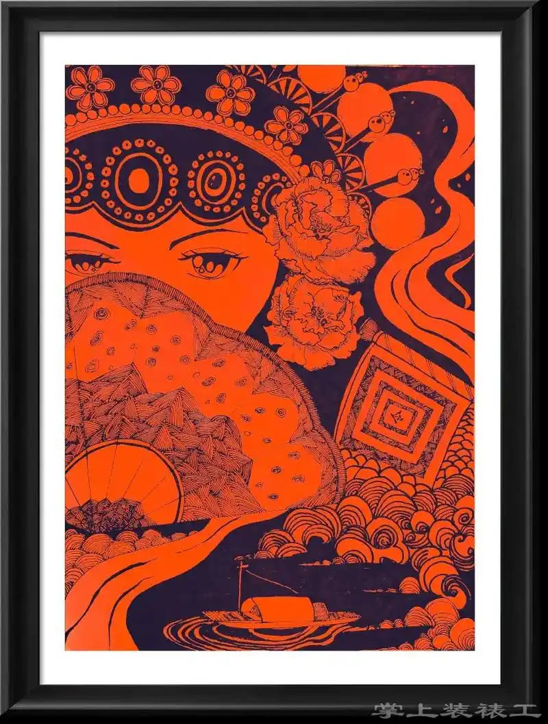 《弘扬国粹经典》——京剧装饰画——点线面的完美结合,黑白灰的 - 抖