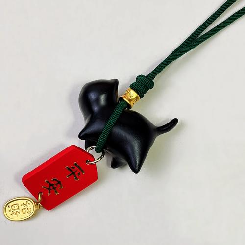 木质小摆件黑檀木雕刻猫咪汽车挂件手把件高档家居饰品绿檀卡通猫