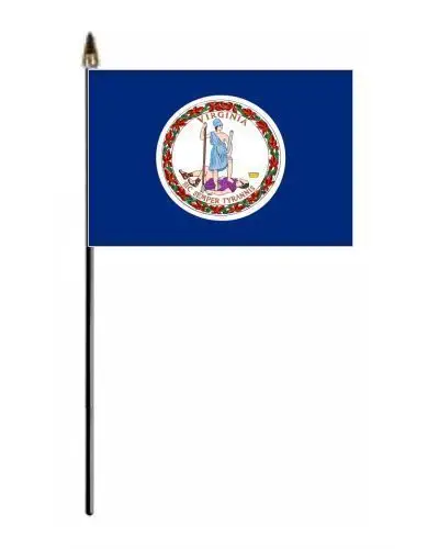 virginia state usa hand flag - small