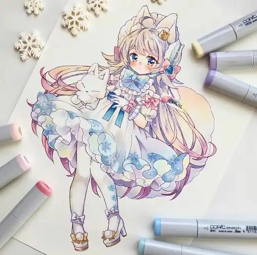 适合高年级孩子练习的马克笔动漫人物