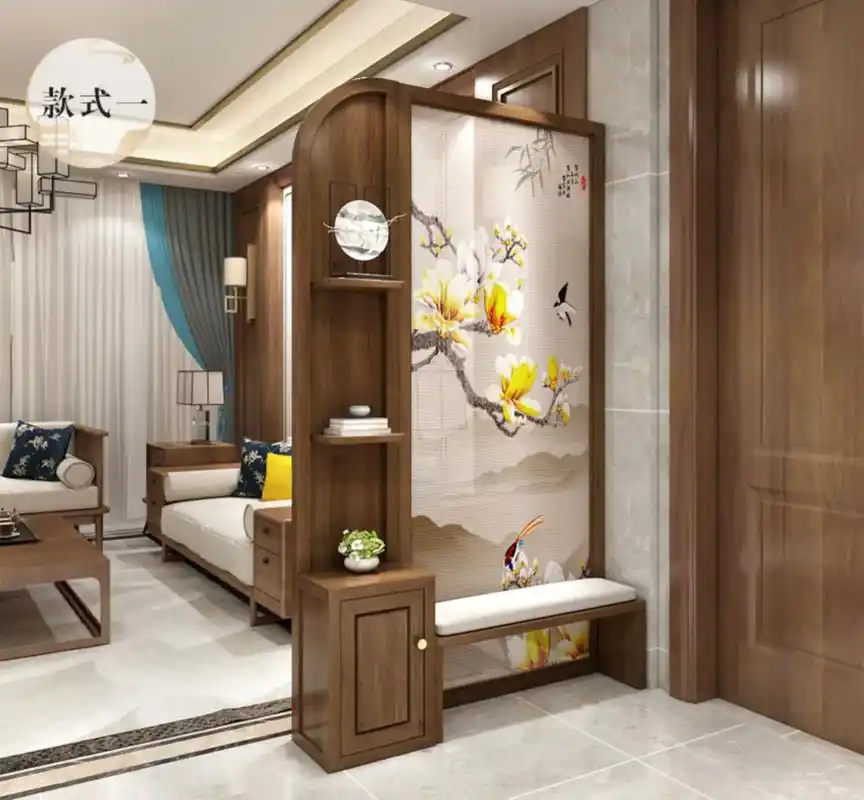 屏风隔断入户玄关客厅鞋柜.