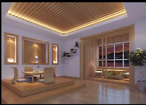 生态木吊顶装修效果图,把原生态搬回家