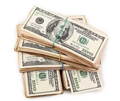 堆积,100美元,货币,特写,隔绝,白色背景