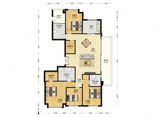 壹号院二期高层 阳台看泳池花园 全新未住满二无大税,杭州壹号院(公寓