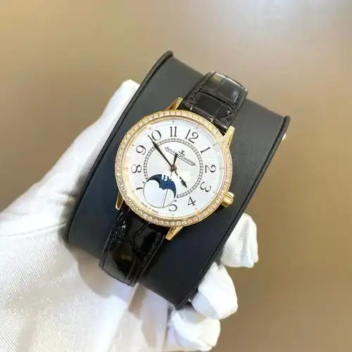 积家约会系列18k玫瑰金镶钻女表60