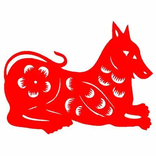 剪纸狗可爱小狗迎春窗花剪纸图剪纸狗图案大全图片简单图片窗花剪纸