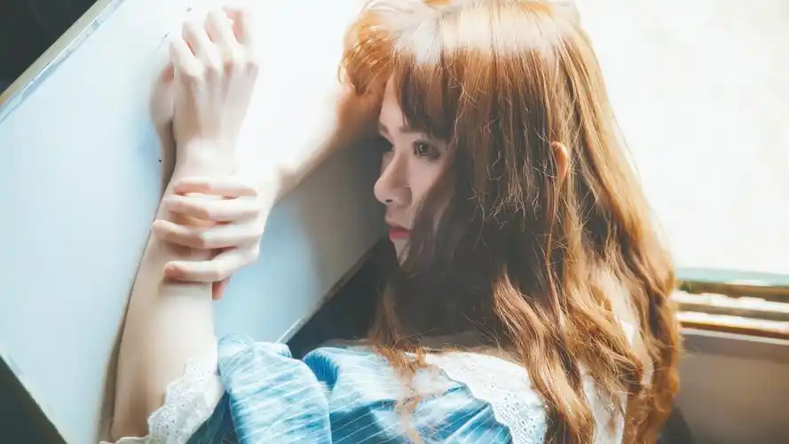 asian girl, rest, glare 5k