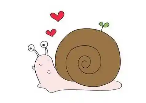 蜗牛简笔画幼儿园简单画 蜗牛简笔画带颜色步骤图