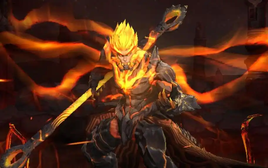 【王者荣耀】孙悟空地狱火皮肤(改版)技能特效展示