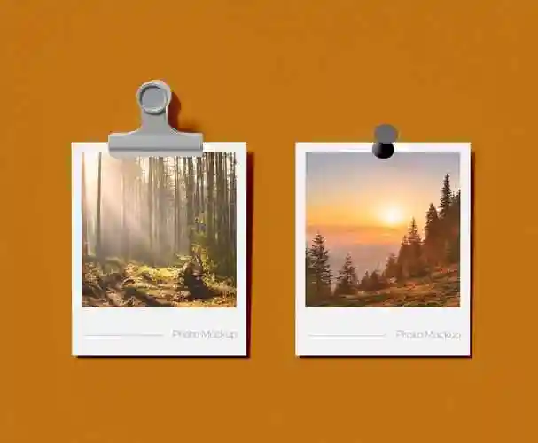 拍立得照片展示样机素材v4 instant photo mockup – 设计小咖