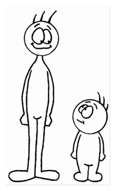 身高简笔画高个和矮子的简笔画高个子人简笔画高矮人物对比简笔画简笔